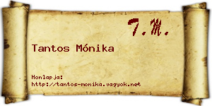 Tantos Mónika névjegykártya