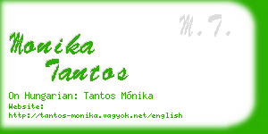 monika tantos business card
